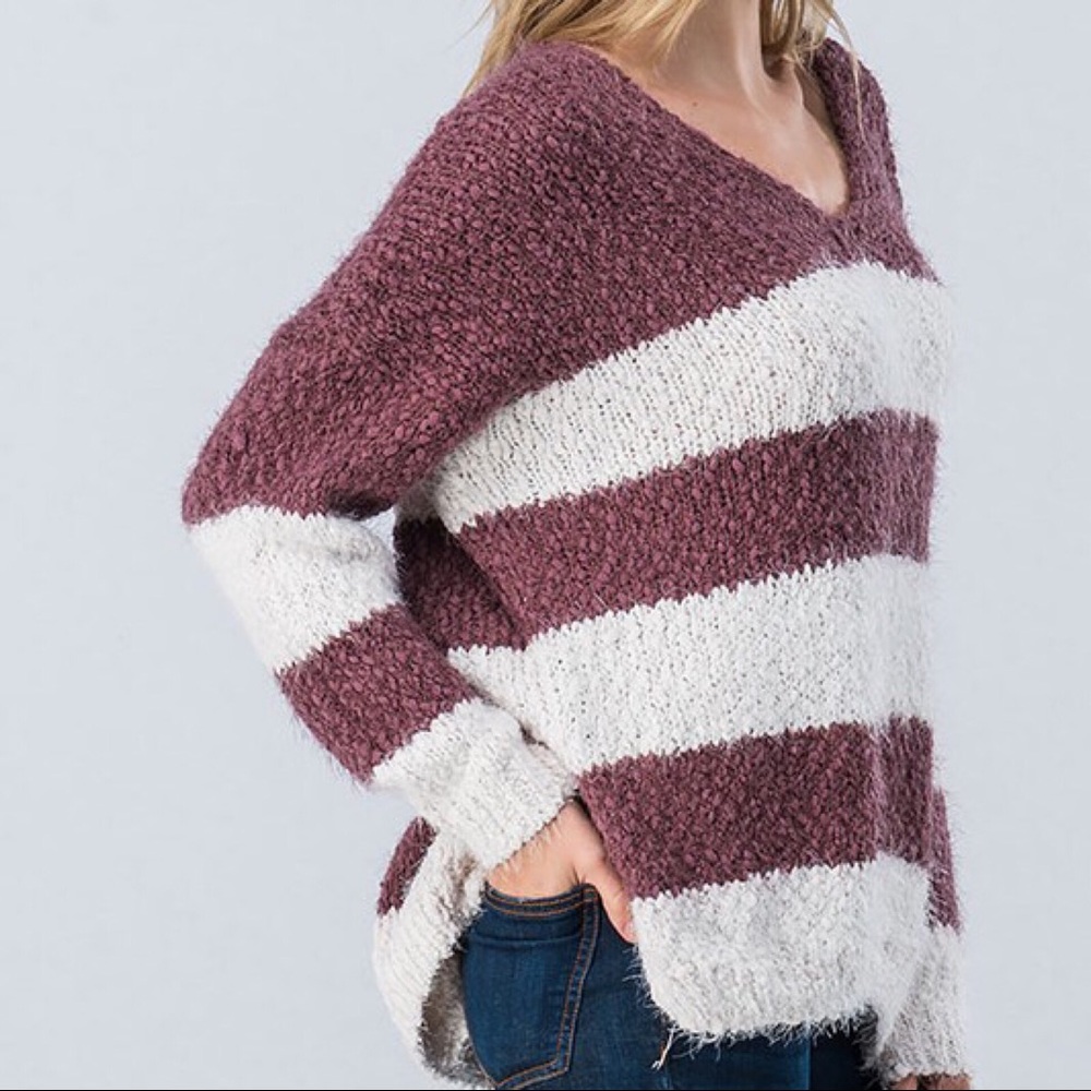 70% CLEARANCE 🎄5 🌟 Oversized V-Neck Sweater - Picture 2 of 5